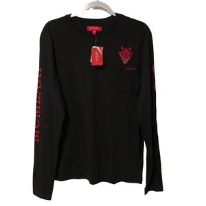 NWT Long Sleeve Guess Shirt with Demon/ Devil
